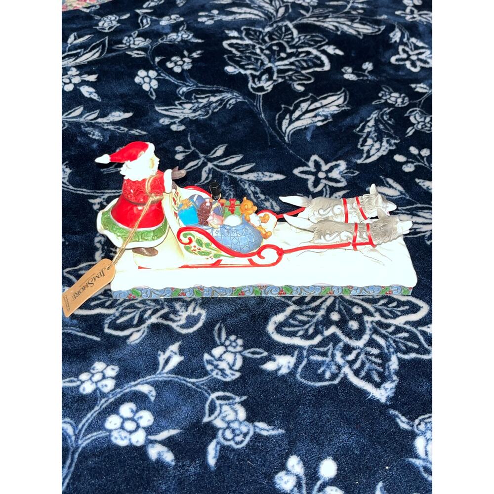 NIB! Enesco Jim Shore Heartwood Creek Santa Dog Sledding Figurine - Picture 7 of 9